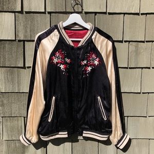 Zara Sakura bomber jacket silk M